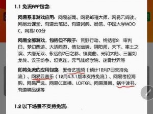 网易白金卡全方位免流覆盖范围详解：畅游无阻的网络世界体验